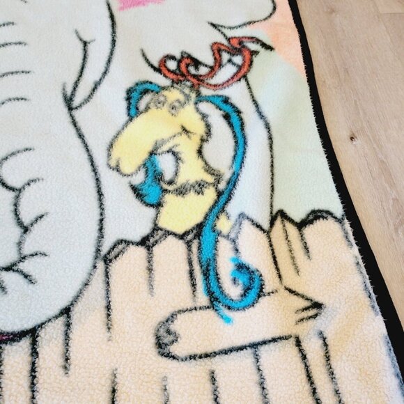 RARE Dr. Seuss Fleece Blanket Featuring Horton The Elephant Fox Cat in The Hat - Picture 2 of 14